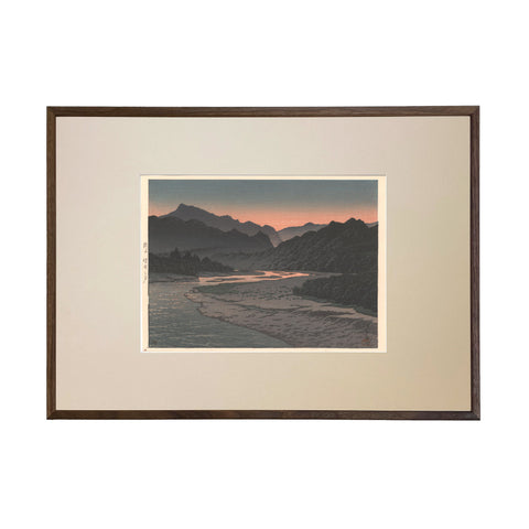 Hasui Kawase, "Evening at Minano, Chichibu"