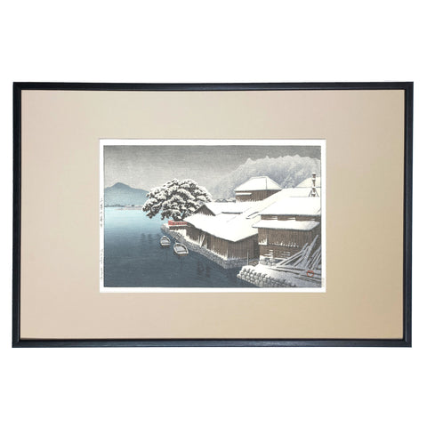 Hasui Kawase, "Ishinomaki in Snow"