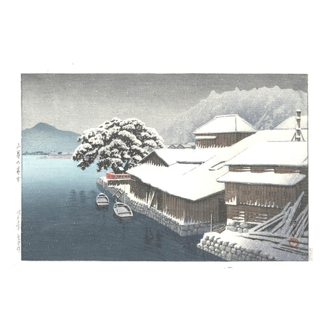 Hasui Kawase, "Ishinomaki in Snow"