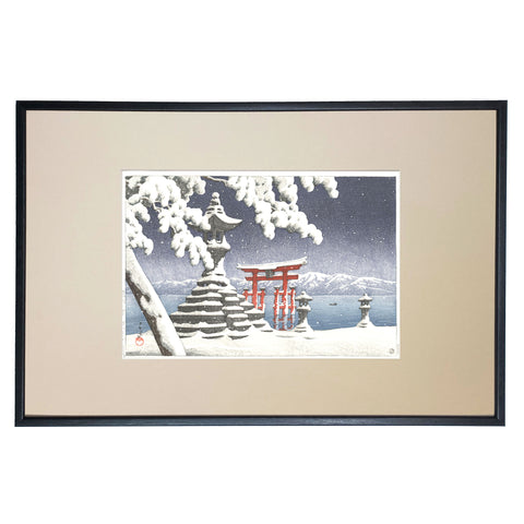 Hasui Kawase, "Itsukushima in Snow"