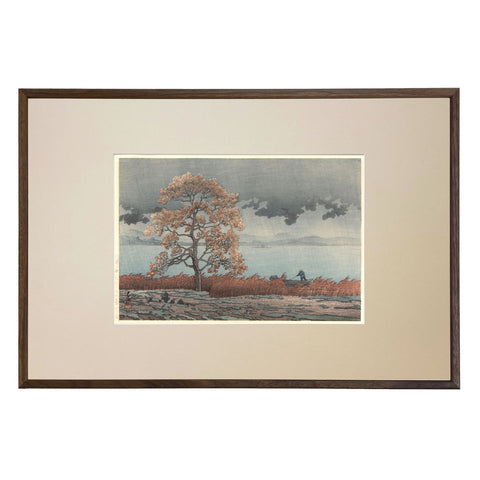 Hasui Kawase, "Lakeside Shower, Matsue"