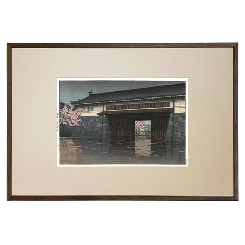 Hasui Kawase, "Spring Rain at Sakurada Gate"