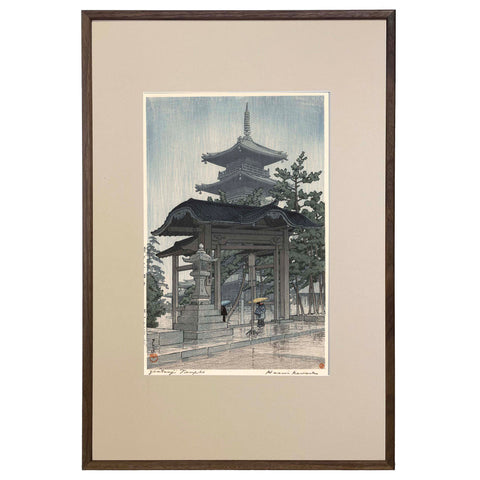 Hasui Kawase, "Zentsuji Temple in Rain"