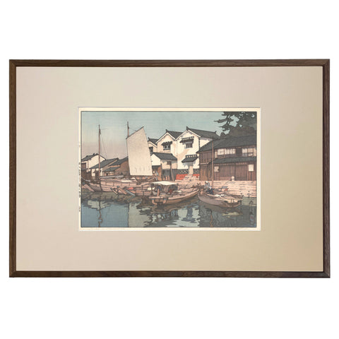 Hiroshi Yoshida, "Kura in Tomonoura"