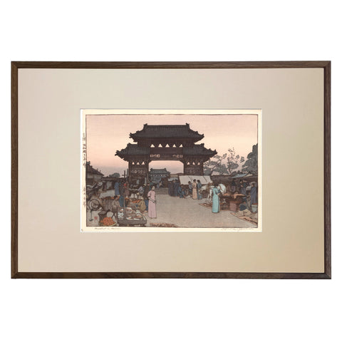 Hiroshi Yoshida, "Market in Mukden"