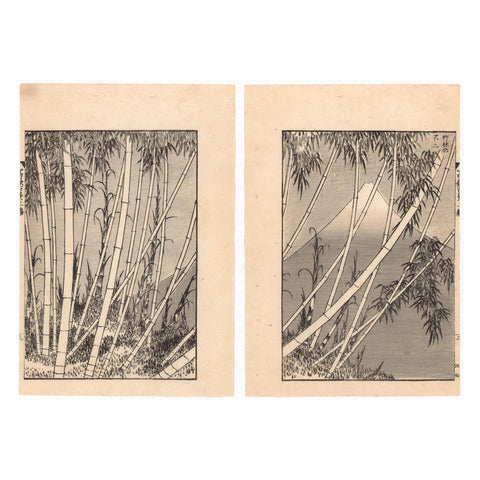 Katsushika Hokusai, "Fuji in Bamboo Grove"