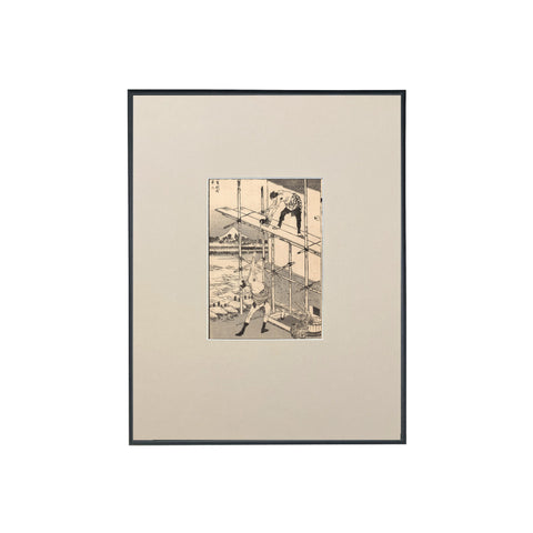 Katsushika Hokusai, "Fuji With a Scaffold"