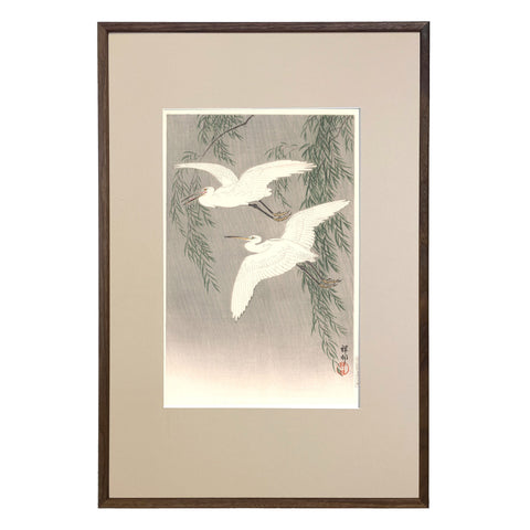 Ohara Koson, "Two Herons in Flight"