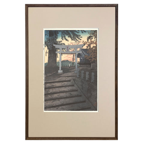 Shiro Kasamatsu, "Evening at Suwa Shrine, Nippori"