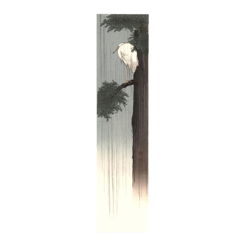 Shoda Koho, " Egret in Rain"