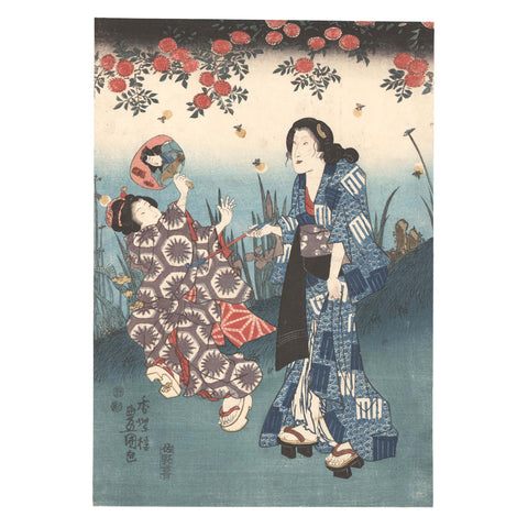 Utagawa Toyokuni III, "Catching Fireflies"