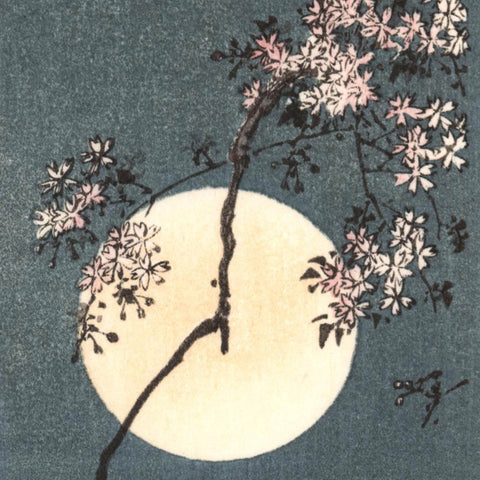 Yoshimoto Gesso, "Moon and Cherry Tree"