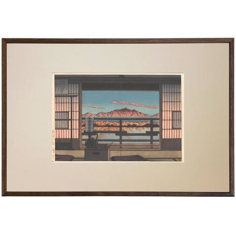 Hasui Kawawe, "Morning at Arayu Spa, Shiobara"