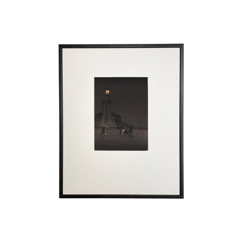 Kobayashi Kiyochika, "Rainy Evening, Kudan"