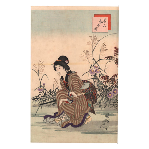 Toyohara Chikanobu, "Hojoe, Autumn"