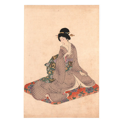 Toyohara Chikanobu, "Ikebana, Flower Arranging"