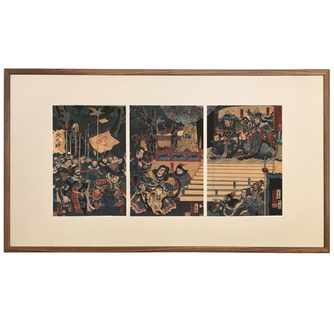 Utagawa Kuniyoshi, "Cao Cao and Soso Accept Surrender of Lu Bu"