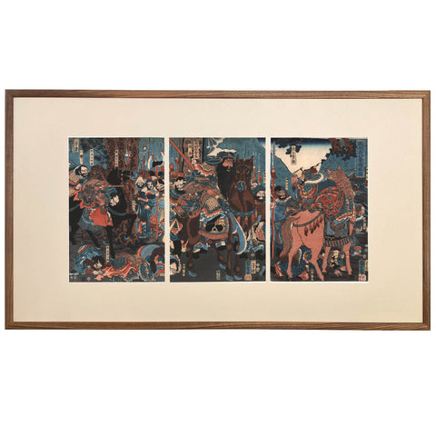 Utagawa Kuniyoshi, "Guan Yu Meets with Cao Cao"