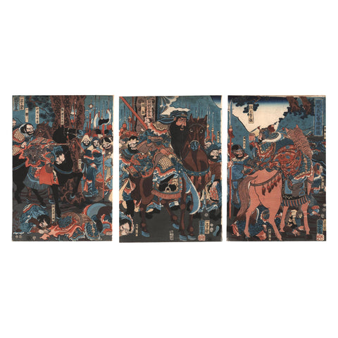 Utagawa Kuniyoshi, "Guan Yu Meets with Cao Cao"