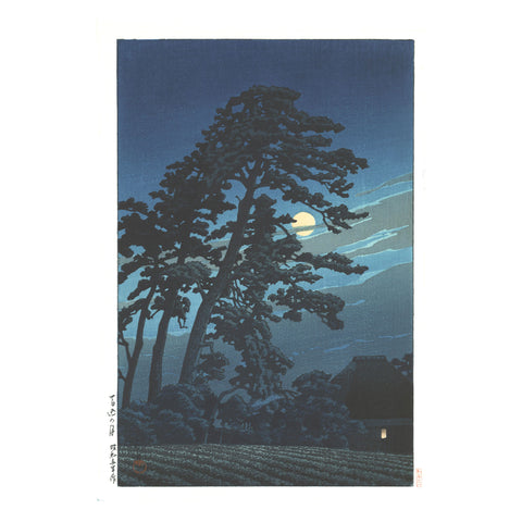 Hasui Kawase, "Full Moon at Magome"