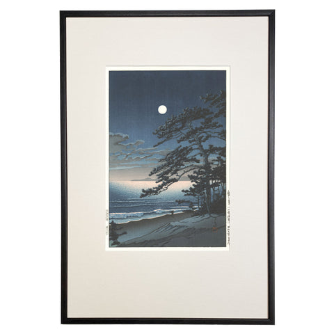 Hasui Kawase, "Spring Moon at Ninomiya"