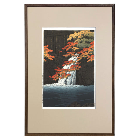 Hasui Kawase, "Senju Waterfall, Akame"