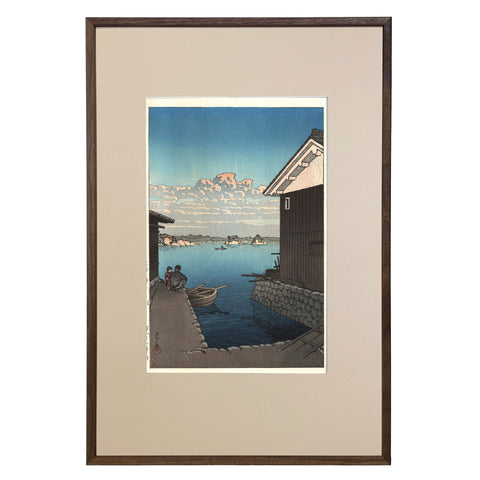 Hasui Kawase, "Morning in Yubuko, Hizen"