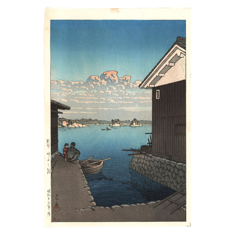 Hasui Kawase, "Morning in Yubuko, Hizen"