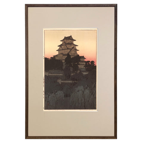 Hiroshi Yoshida, "Himeji Castle, Evening"