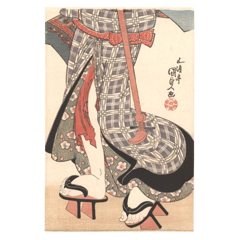 Utagawa Kunisada (Toyokuni III), "Bijin with Shamisen"