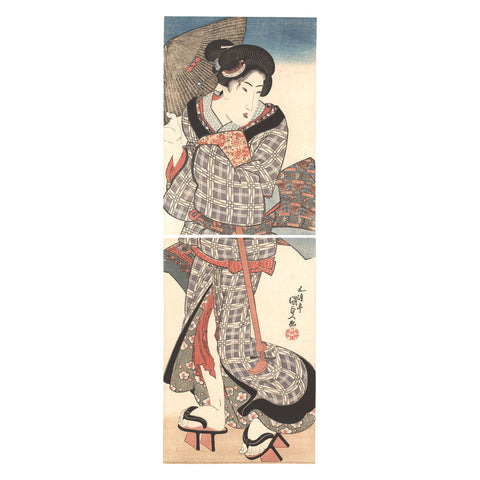 Utagawa Kunisada (Toyokuni III), "Bijin with Shamisen"