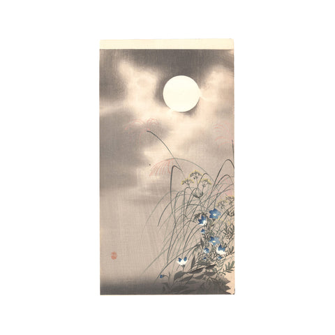 Ohara Koson, "Autumn Grass and Moon"