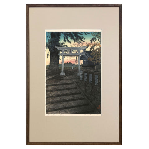 Shiro Kasamatsu, "Evening at Suwa Shrine, Nippori"