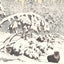 Toshi Yoshida, "Japanese Antelopes in Snow"