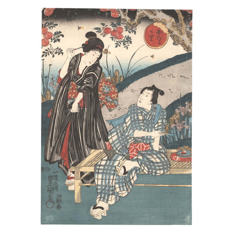 Utagawa Toyokuni III, "Catching Fireflies"