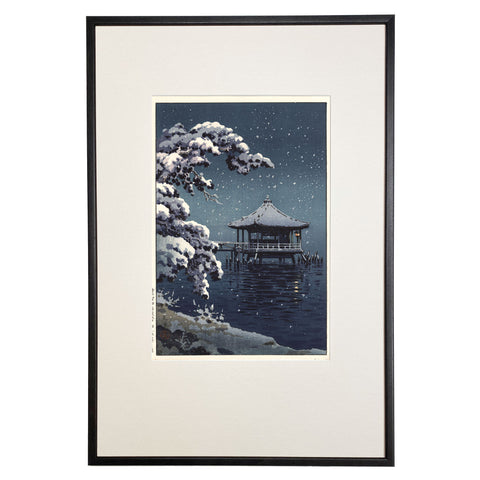 Tsuchiya Koitsu, "Snow at Ukimodo, Katata"