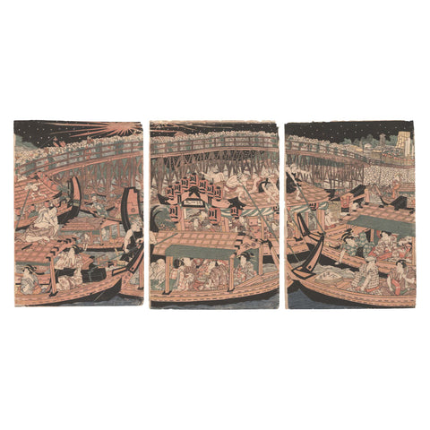 Utagawa Kuniyasu, "Summer Festival on the Sumida River"