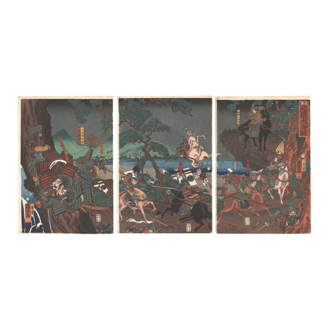 Utagawa Kuniyoshi, "Kiso Yoshinaka at the Battle of Northland Region"