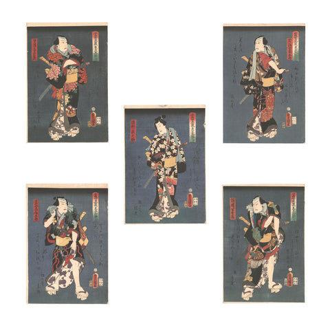Utagawa Toyokuni III (Kunisada), "Five Festivals Kabuki, Set"