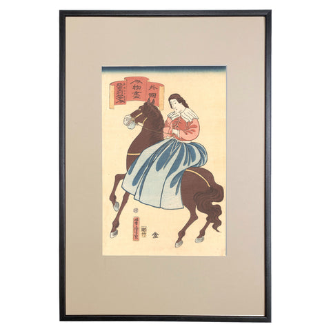 Utagawa Yoshitora, "American on Horseback"
