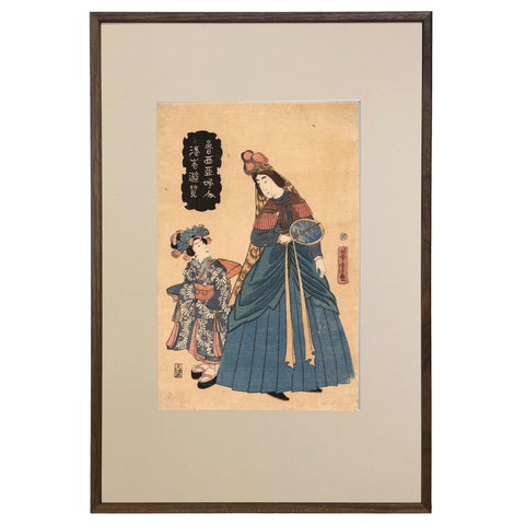 Utagawa Yoshitora, "Russian Lady in Yokohama"