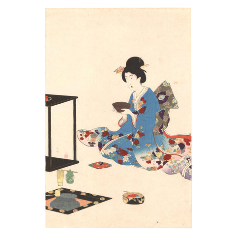 Toyohara Chikanobu, "Tea Ceremony"