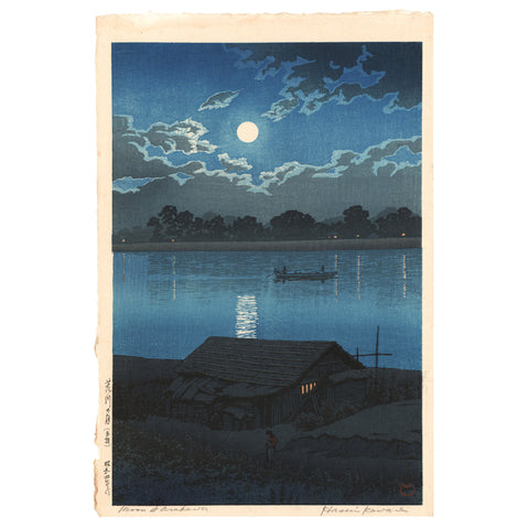 Hasui Kawase, "Moon on the Arakawa River"