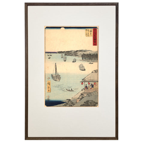 Utagawa (Ando) Hiroshige, "Station 3: Kanagawa"