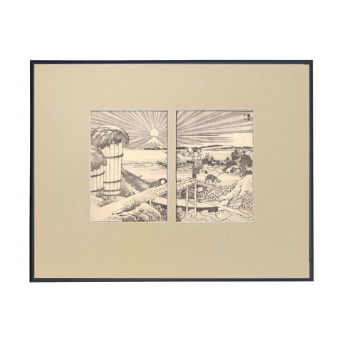 Katsushika Hokusai, "Fuji as a Mirror Stand"