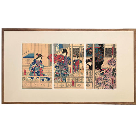 Utagawa Toyokuni III, "Preparing A Bath"