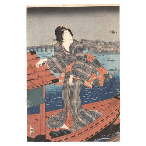 Utagawa Kunisada II, "Cool Evening on the Ryogoku"