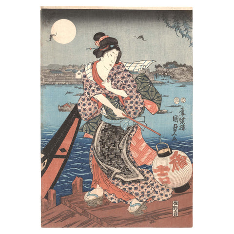 Utagawa Kunisada II, "Cool Evening on the Ryogoku"