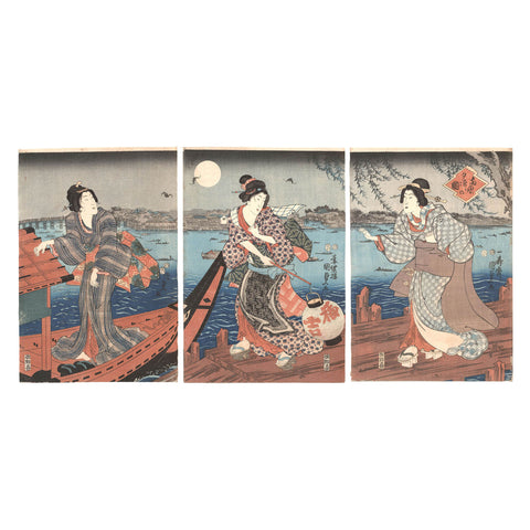Utagawa Kunisada II, "Cool Evening on the Ryogoku"