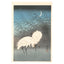Ohara Koson, "Egrets and Crescent Moon"